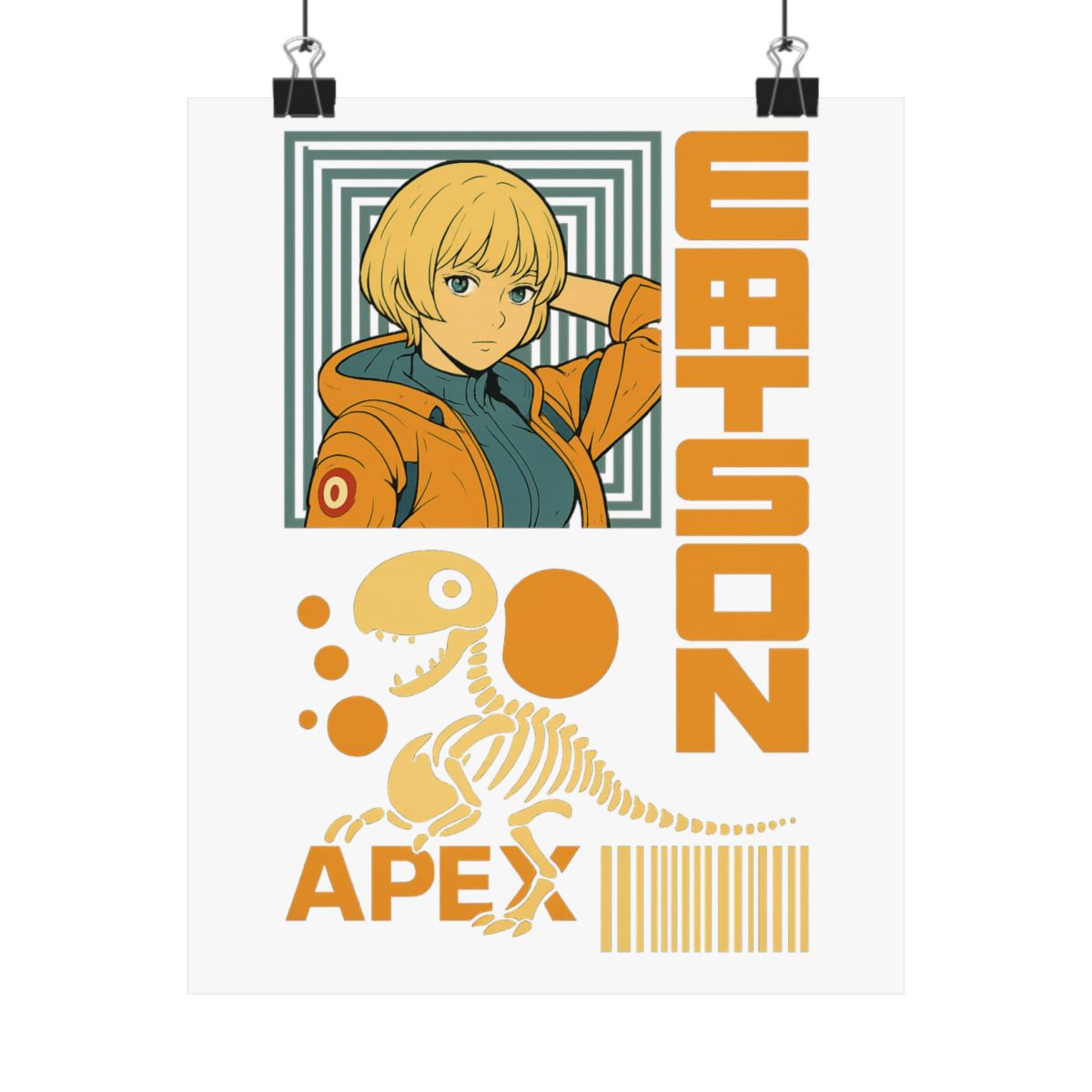 Apex Legends Wattson Anime Pop Art Poster - alternate angle 3, merchandise