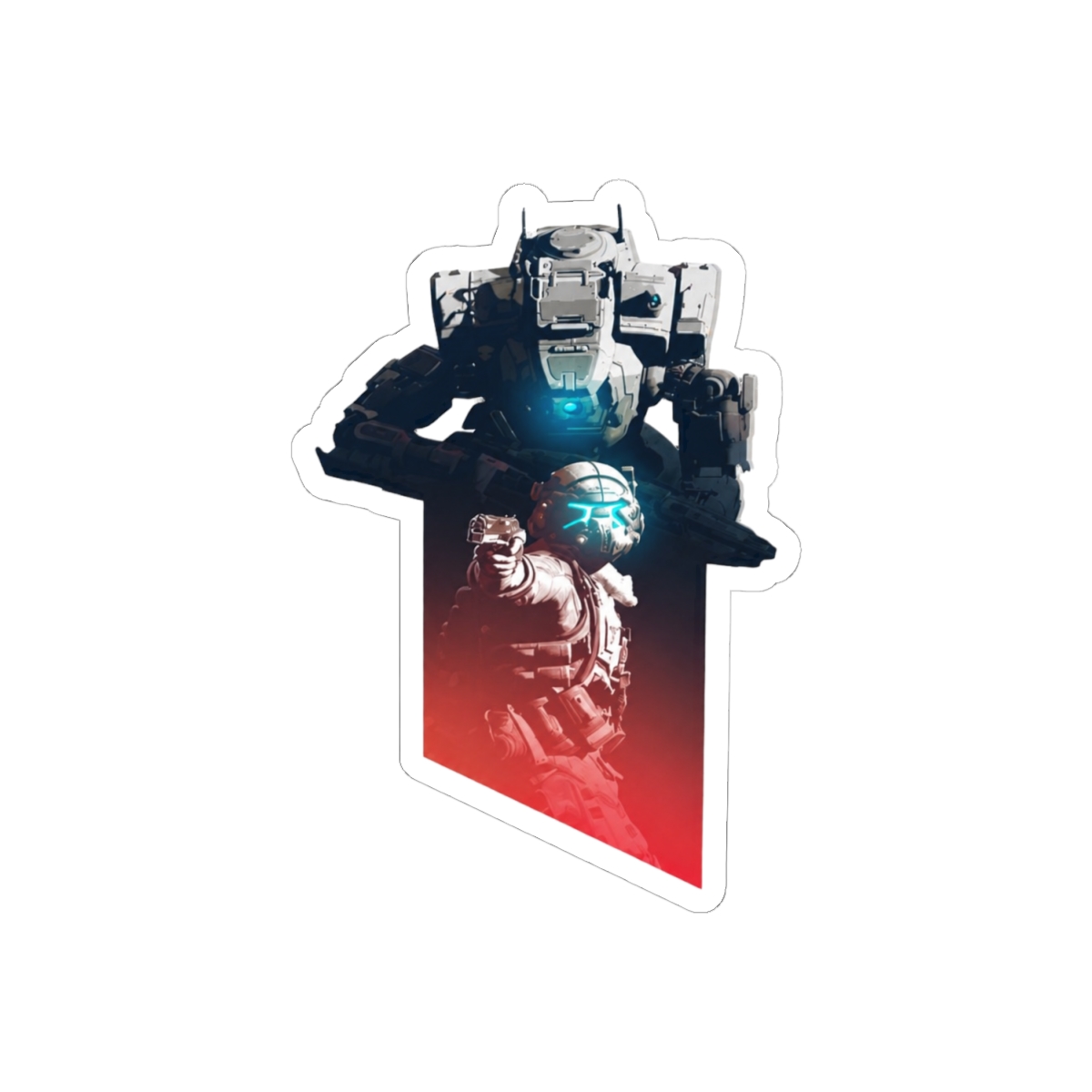 Titanfall 2 Pilot Helmet Sticker | Bold Gaming Vinyl Decal - alternate angle 1, merchandise