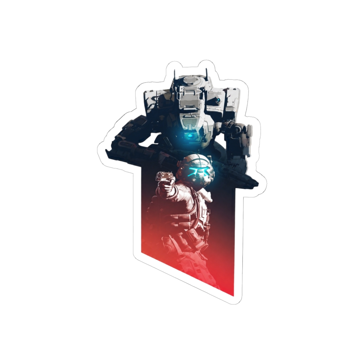 Titanfall 2 Pilot Helmet Sticker | Bold Gaming Vinyl Decal