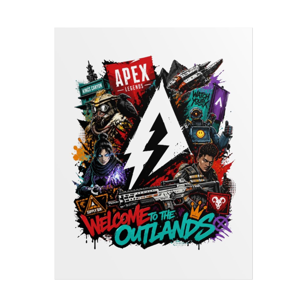 Apex Legends "Welcome to the Outlands" Poster - alternate angle 1, merchandise