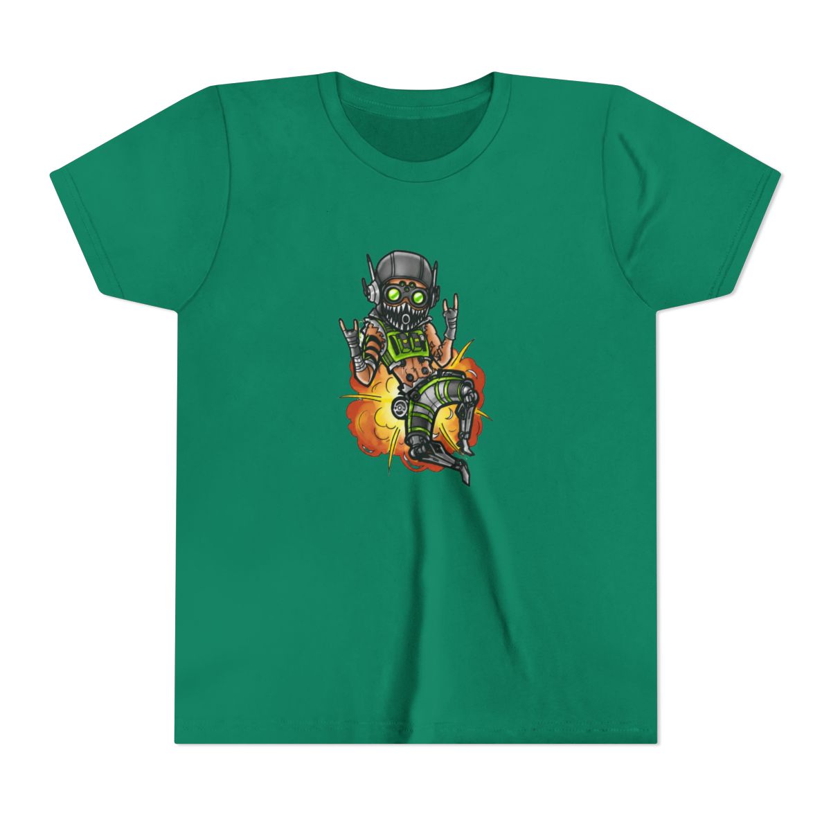 Octane Apex Legends Neon Portrait Kids T Shirt - Apex Fan Gamer Gift - alternate angle 2, merchandise