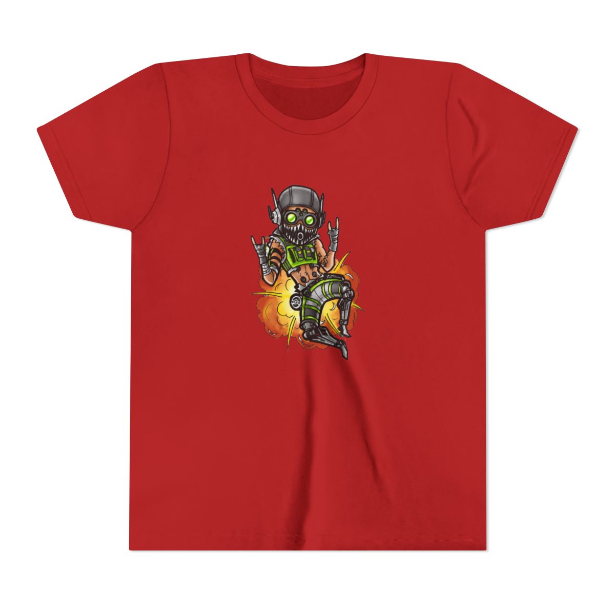 Octane Apex Legends Neon Portrait Kids T Shirt - Apex Fan Gamer Gift - alternate angle 5, merchandise