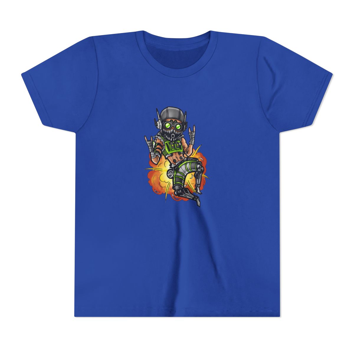 Octane Apex Legends Neon Portrait Kids T Shirt - Apex Fan Gamer Gift - alternate angle 3, merchandise