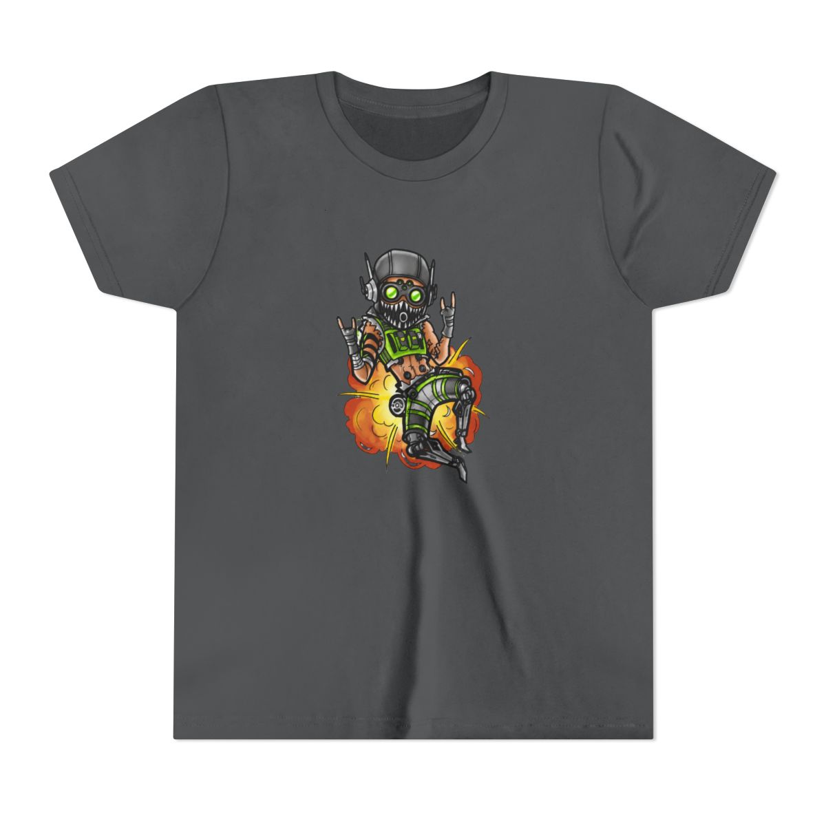 Octane Apex Legends Neon Portrait Kids T Shirt - Apex Fan Gamer Gift - alternate angle 4, merchandise