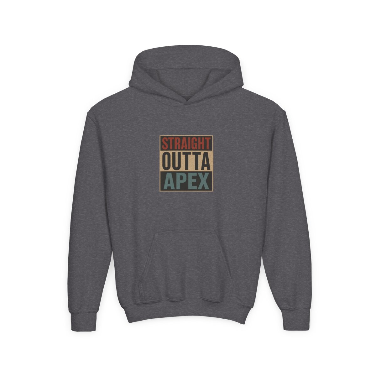 Retro Straight Outta Apex Legends Pullover Kids Hoodie - alternate angle 3, merchandise