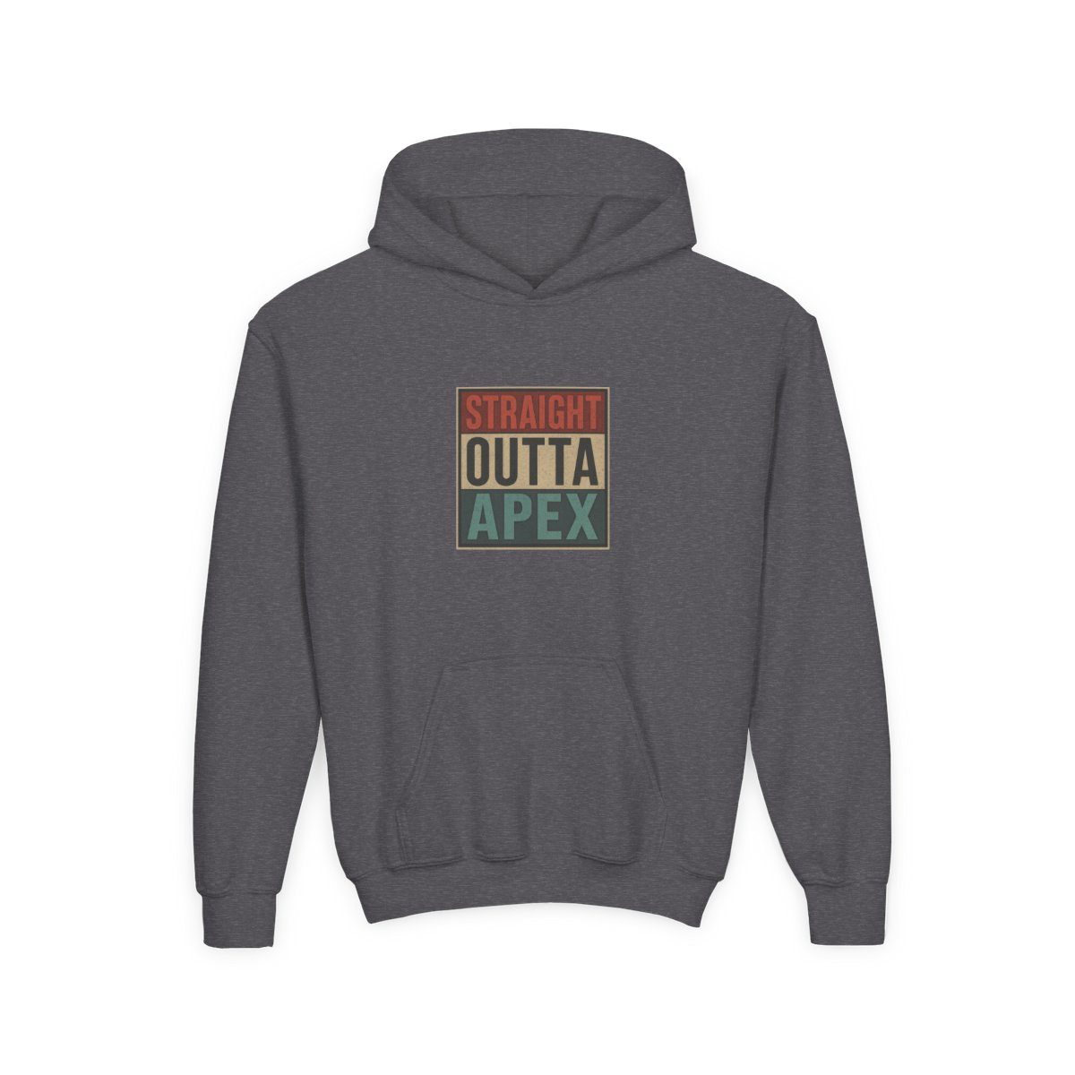 Retro Straight Outta Apex Pullover Kids Hoodie - alternate angle 4, merchandise
