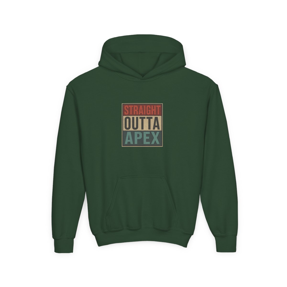 Retro Straight Outta Apex Pullover Kids Hoodie - alternate angle 3, merchandise